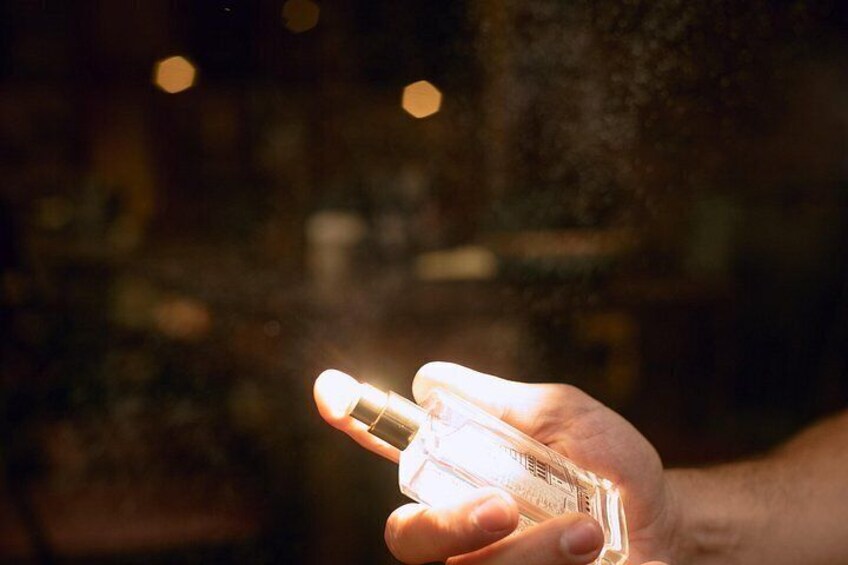 Testing the scent of a freshly made perfume in the intimate setting of the Istanbul workshop 2