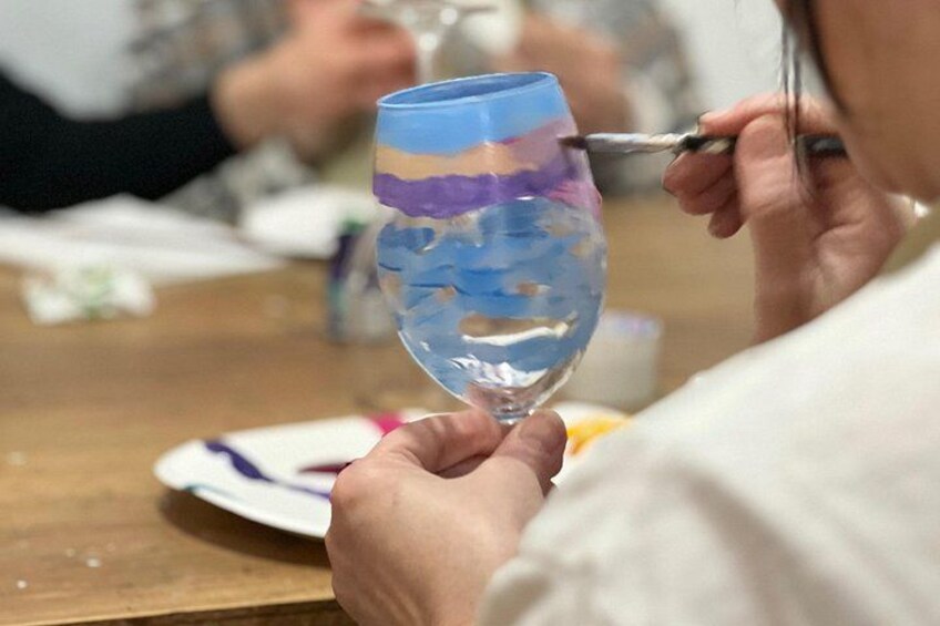 Wine Glass Painting - DIY The Perfect gift 4