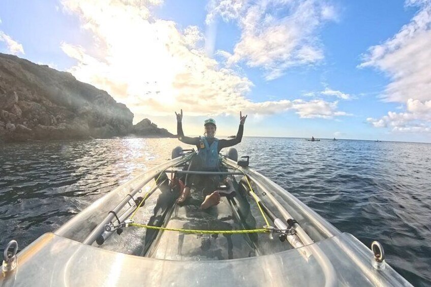 Fuerteventura Transparent Electric Kayaks with Guide 3