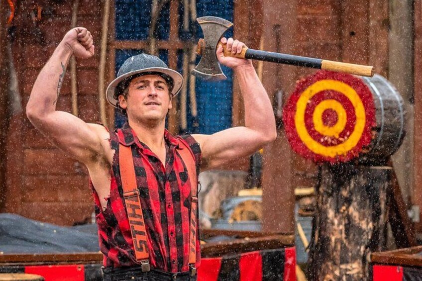 Lumberjack Show and Axe Throw Challenge 3