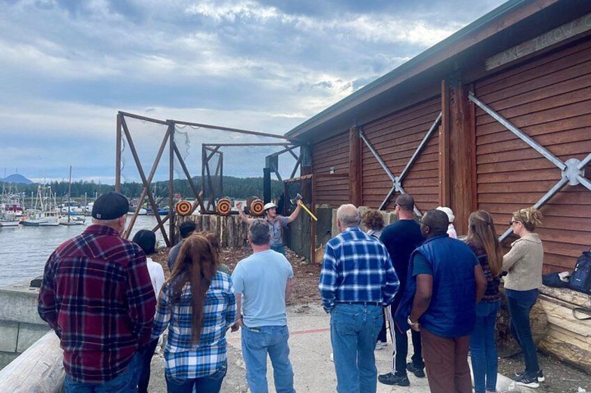 Lumberjack Show and Axe Throw Challenge 1