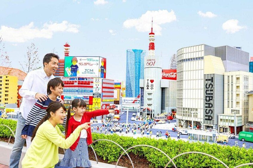 Take a look at the different cities in Japan, all built-in lego bricks at the Miniland 1