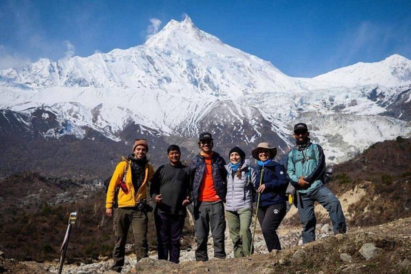Places Nepal team at Birendra Lake en route Manaslu Circuit Trek 1