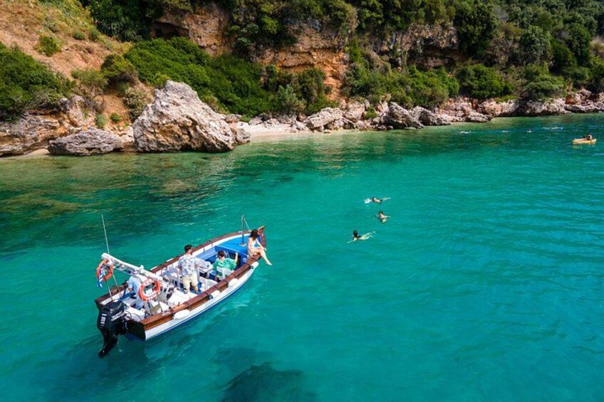 Private Cruise from Corfu on a Shaded Wooden Boat 1