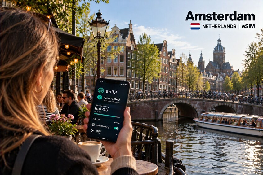 Amsterdam: Unlimited Netherlands Internet with eSIM Mobile Data Plan 1