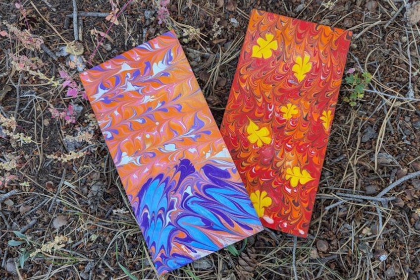 Marbling Art Experience: Choose from 7 different Project Options 5