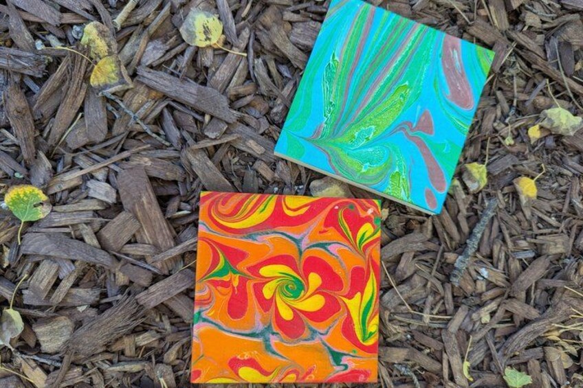 Marbling Art Experience: Choose from 7 different Project Options 2