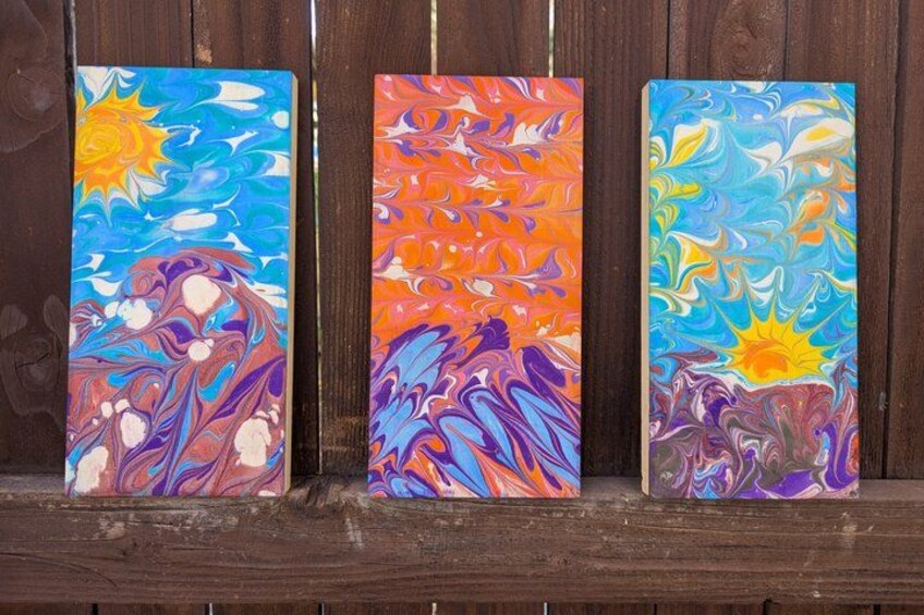 Marbling Art Experience: Choose from 7 different Project Options 4
