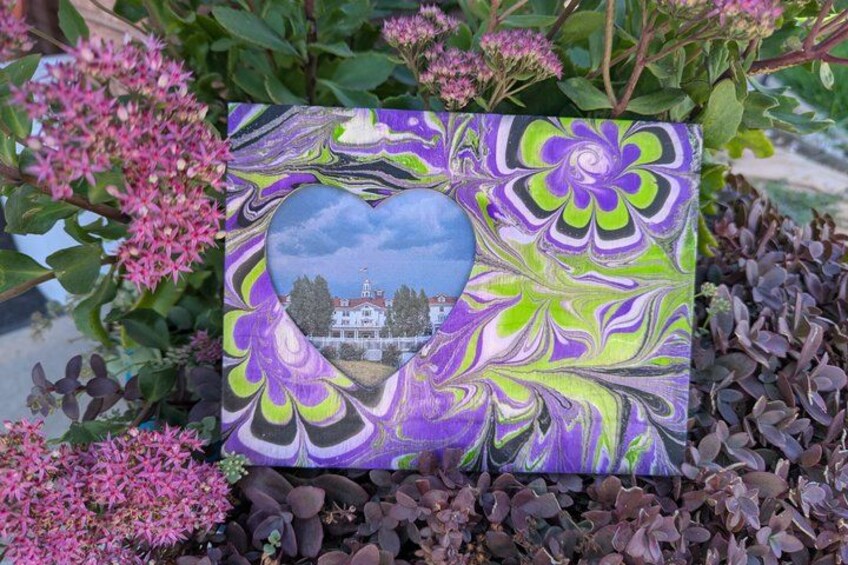 Marbling on Rice Paper, Frame, Hat, Sketchbook, Book Bag or Clock 2