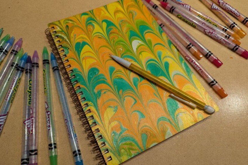 Marbled Sketchbook, Trucker Hat, Canvas Bags or 4 Pieces of Paper 4