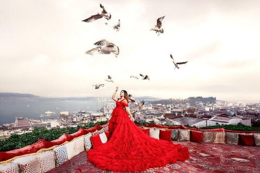 VIP Rooftop Flying Dress Photoshoot 1