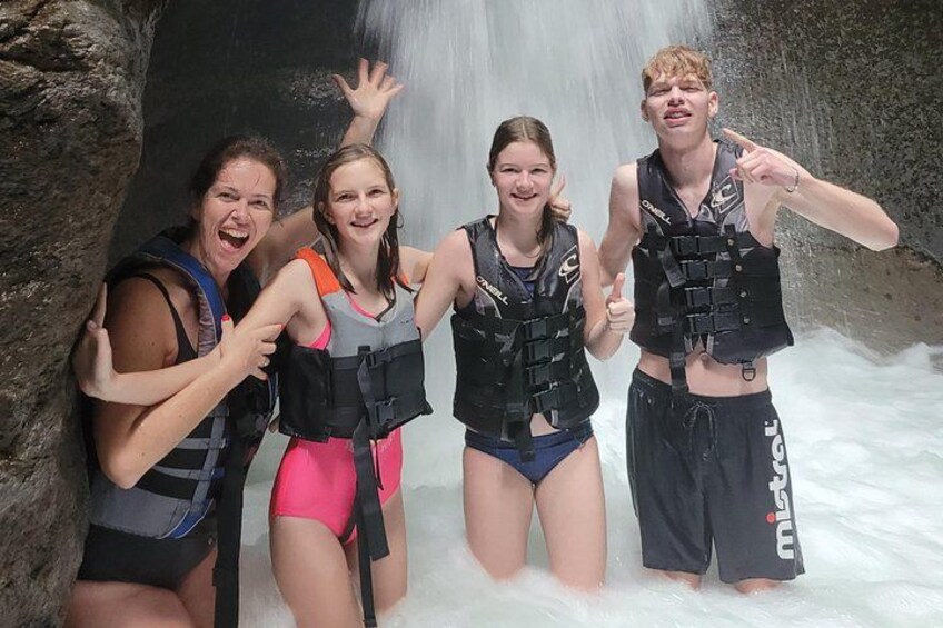 Lovely family tour. Photo inside the Titou Gorge at the Waterfall 3