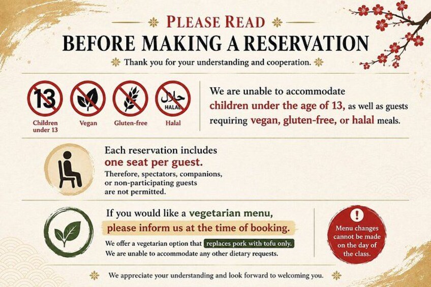 En reservationsbekræftelse med oplysninger om kostbehov og siddeplads. 2