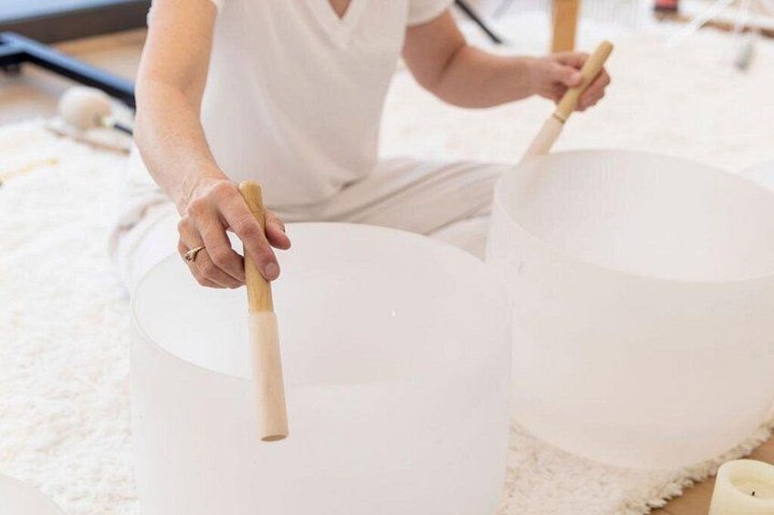 Restore yourself with the healing sounds and vibrations of crystal bowls with a professional sound therapist. 1