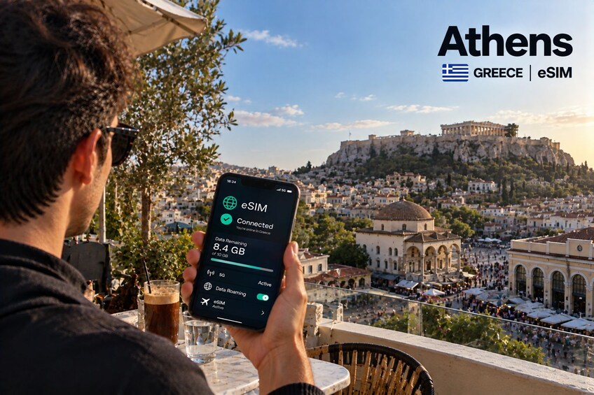 Athens: Unlimited Greece Internet with eSIM Mobile Data Plan 1