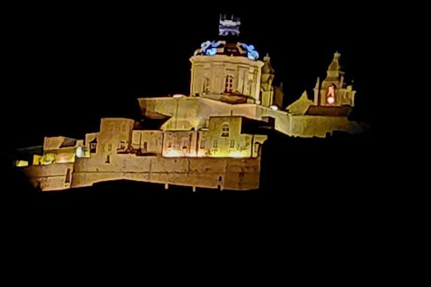 Mdina, a view at night time 3
