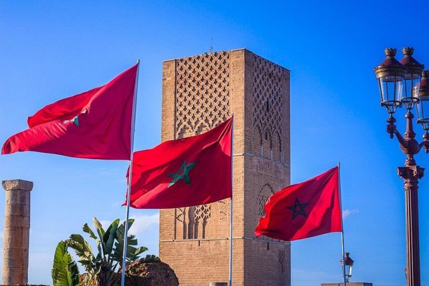 Hassan Tower, Rabat – An iconic 12th-century minaret and symbol of Morocco's rich history and architectural ambition. 1