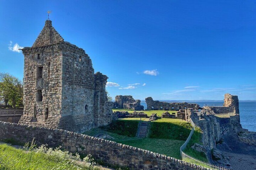 St Andrews Castle, looking out over the sea