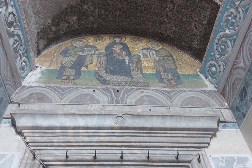Mozaik of emperor justinianus and emperor Constantine 3