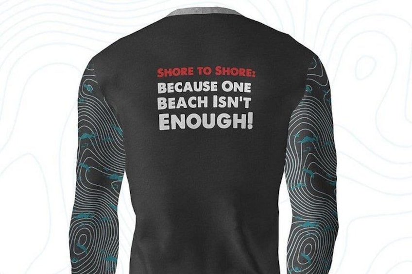 A black long-sleeve shirt with a quote on the back. 4
