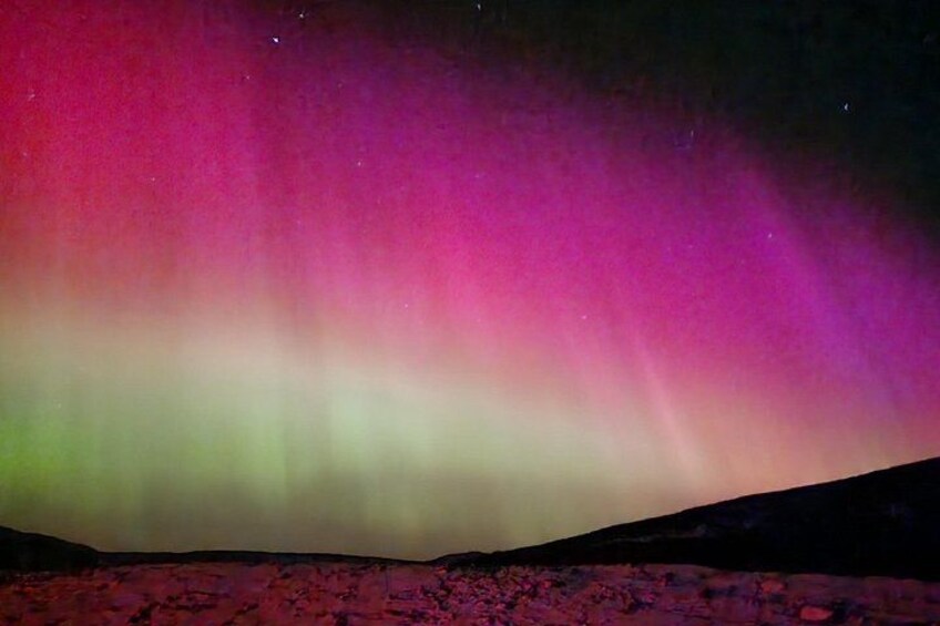 A night sky with the aurora borealis. 5