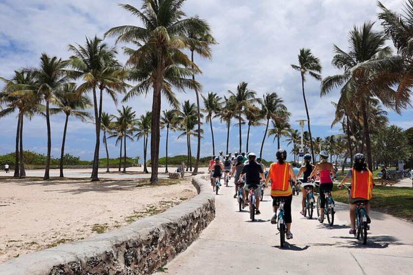 Cruise beneath swaying palms with ocean views at your side. Our South Beach Bike Tours offer the perfect tropical escape on a scenic and relaxing Bike Tour in Miami. 1