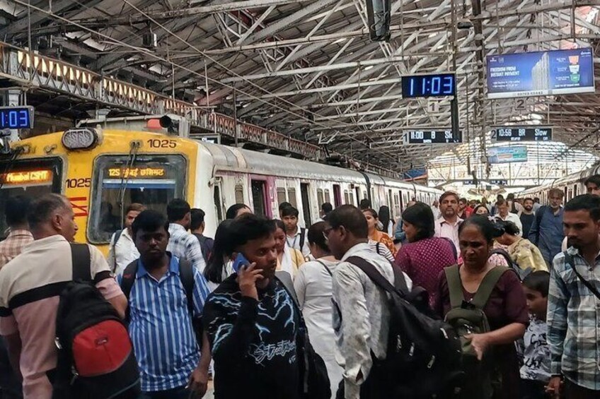 Train Station on Private Mumbai Sightseeing Tour with Local Guide 2