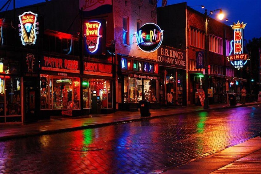 Beale Street at night 2