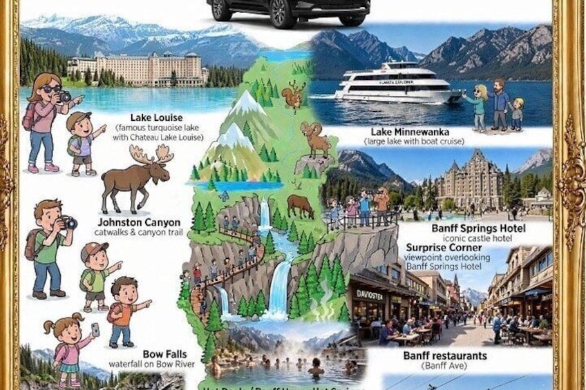 Suv 7 passengers Private Sightseeing BanffTour ChauffeuredGuided 1