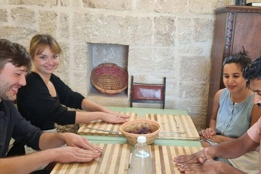 Pasta course in the farm with dinner and olive oil tasting 4