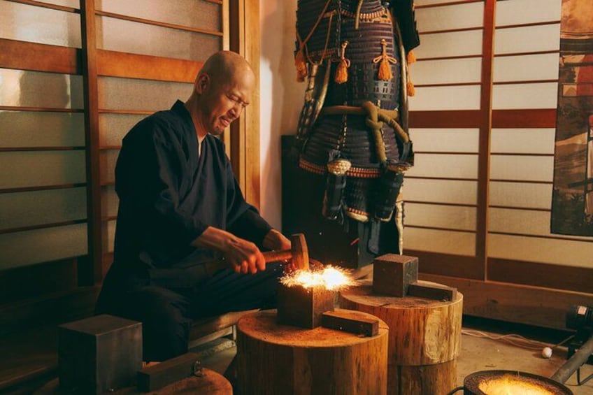 Authentic Knife Making Experience at a Blacksmith in Kyoto 1
