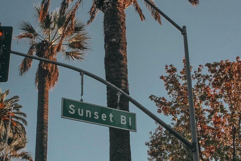 Skilt der viser Sunset Blvd. 2