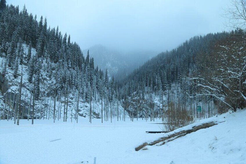 Amazing winter view in Kaindy Lake 4