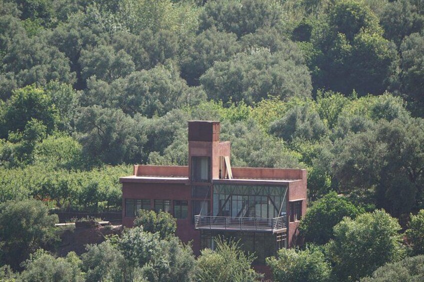 A modern house surrounded by dense forest. 3