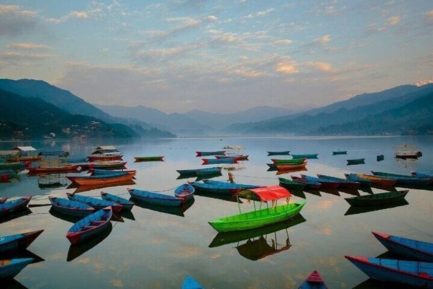 Pokhara Sarangkot Sunrise, boating and Peace Pagoda Hike 4