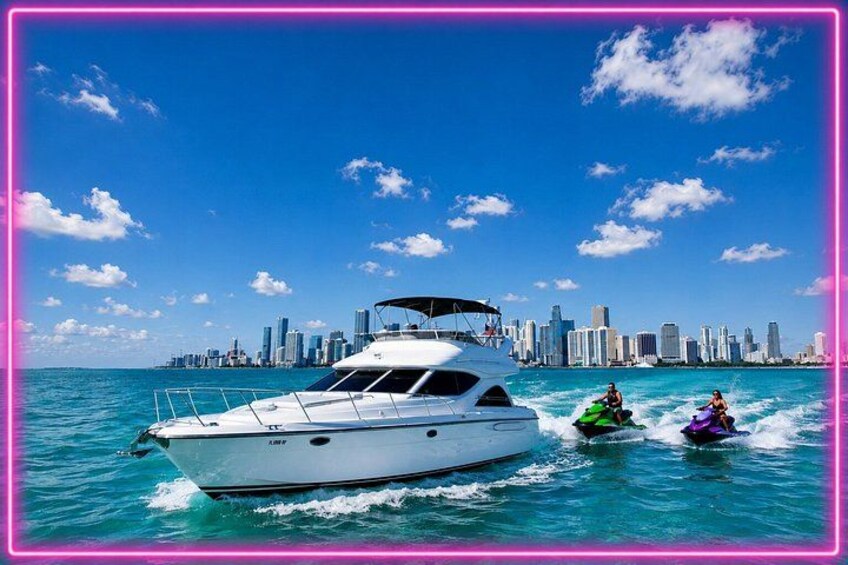 50ft with 2 Jet skis Miami Yacht Rental 13 Ppl Max 1