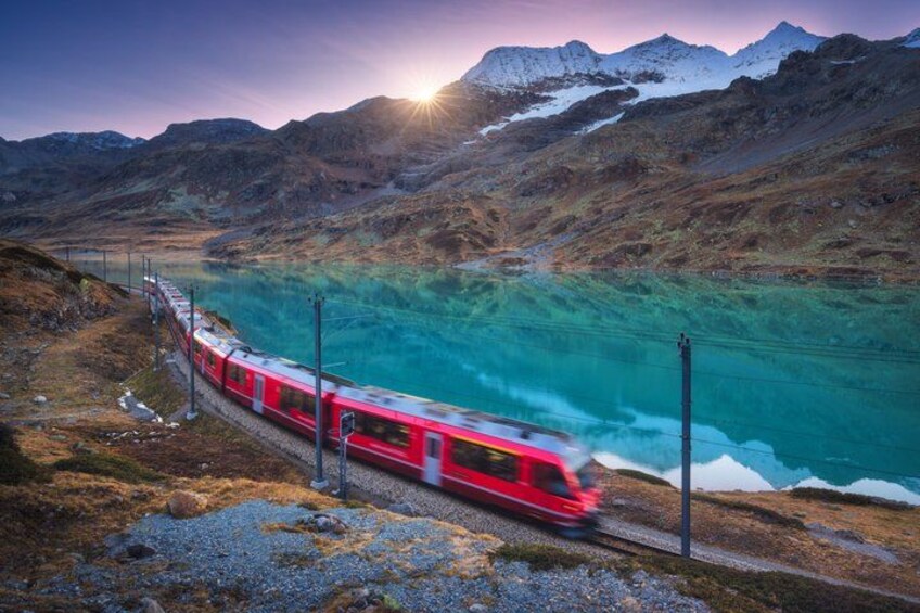 From Milan: Bernina Train Day Trip to Tirano & St. Moritz 1