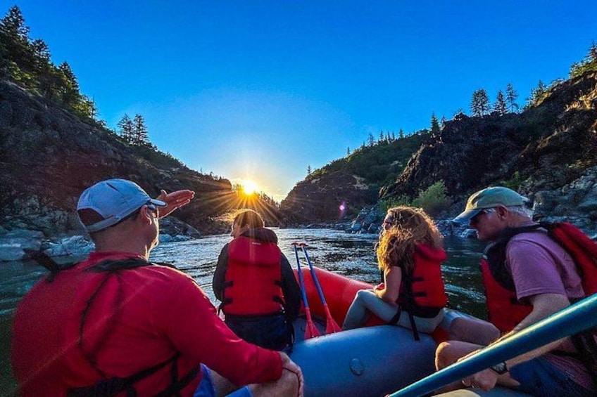 Floating towards the sunset on the Rogue River 1
