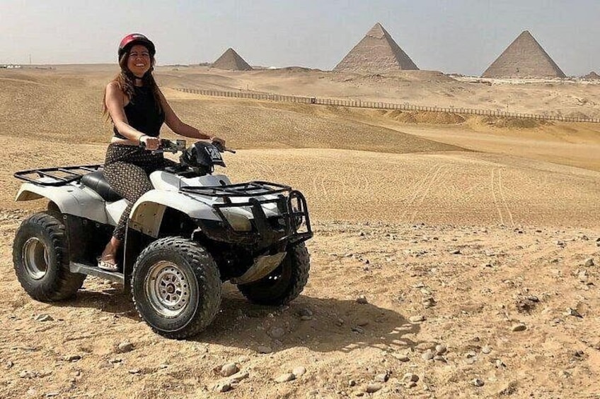 Venture into the Giza Desert for an unforgettable ATV ride with panoramic views of the ancient pyramids. 5