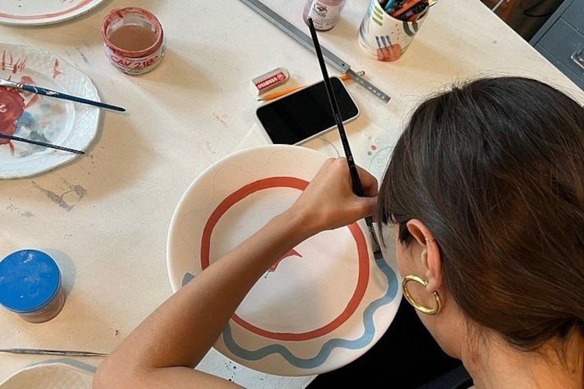 Ceramic Painting Workshop in Milan Studio with Local Artist 5