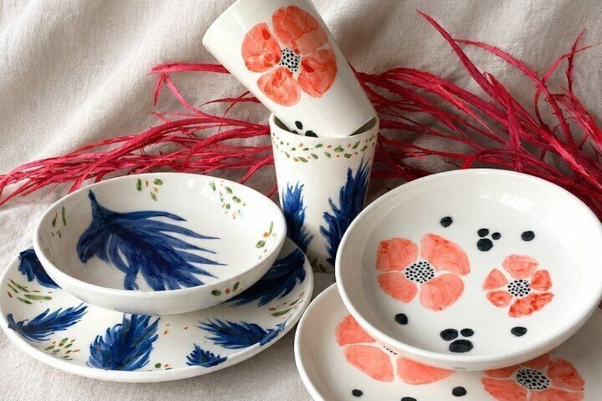 Ceramic Painting Workshop in Milan Studio with Local Artist 2