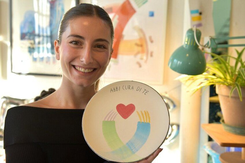 Ceramic Painting Workshop in Milan Studio with Local Artist 4