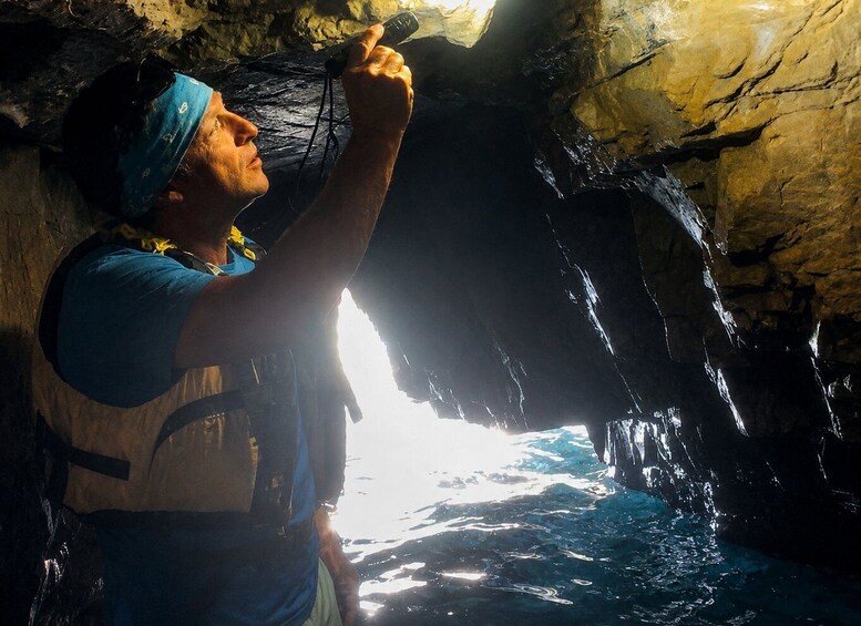 Picture 2 for Activity Maratea: Kayak Tour to Sea Caves and Black Beach 4