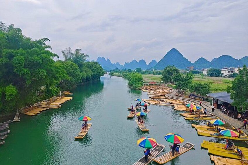 Yangshuo Gems Li River Boat Xianggong Hill and Yulong Biking 5