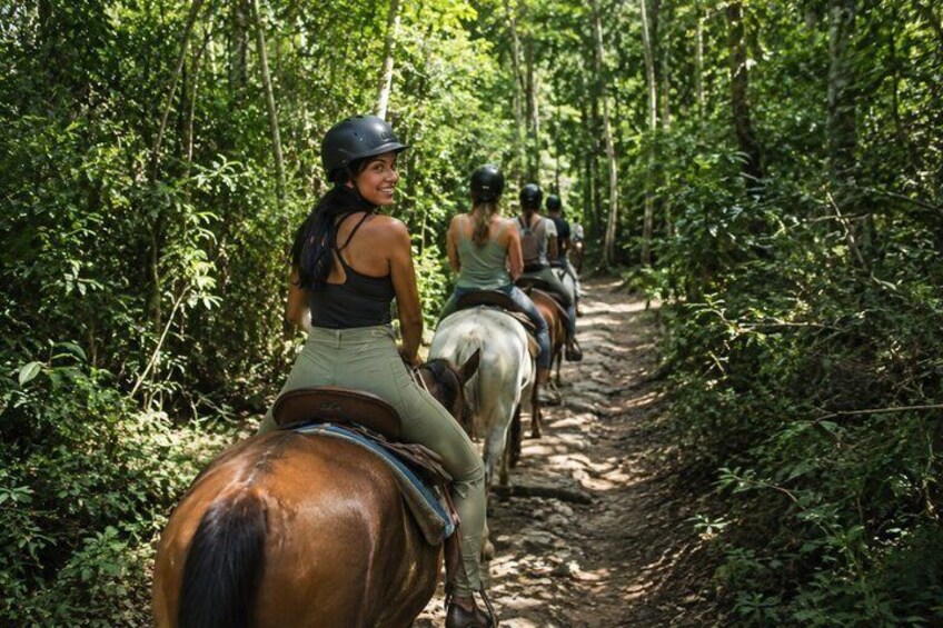 Cozumel Private Jungle Horseback Ride with Cenote & Cave 5