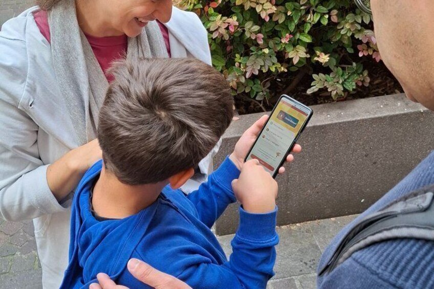 A person holding a smartphone. 4
