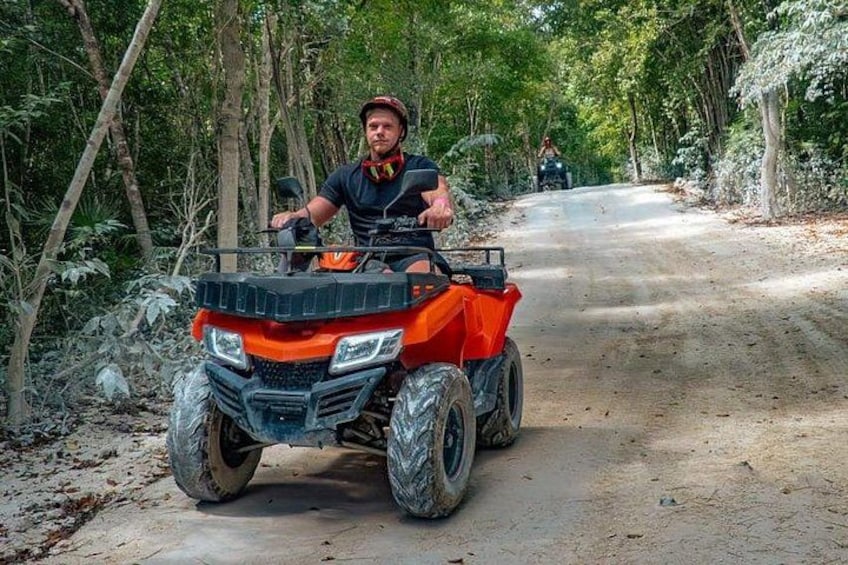 Off Road Ride to El Cedral town and Cenote Jade on ATVs 4