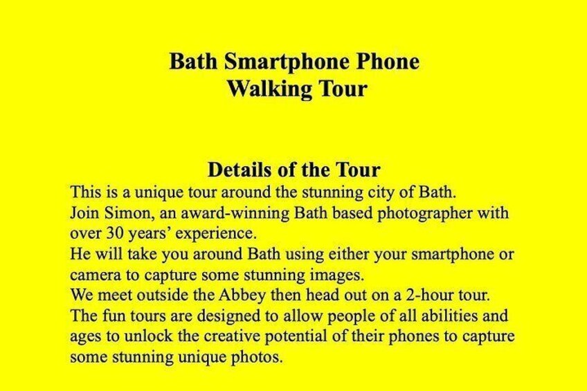 Private Smartphone photography Walking Tour Around Bath 4