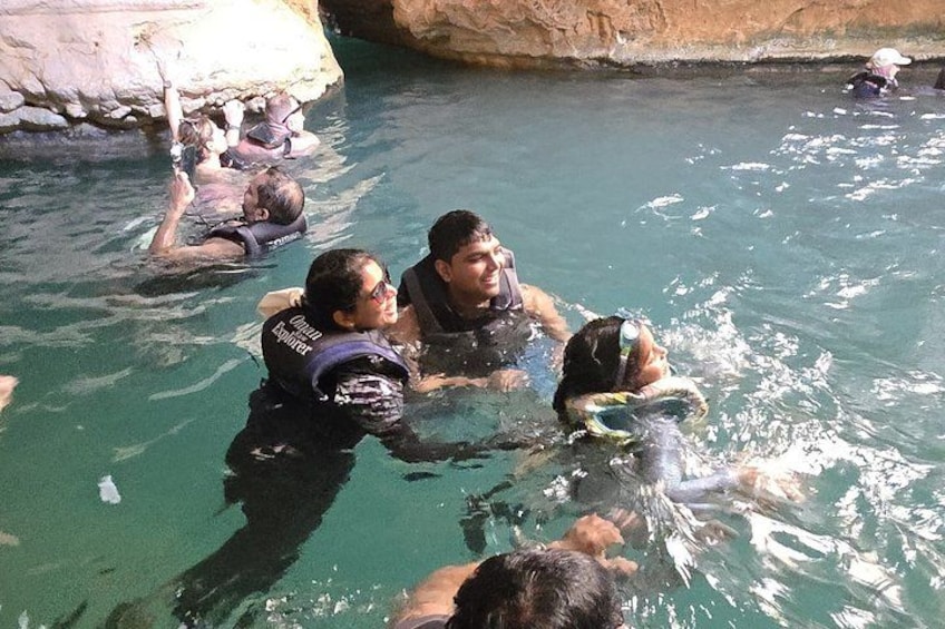 Wadi Shab Adventure Sinkhole Beach and Romantic Cave Tour 2