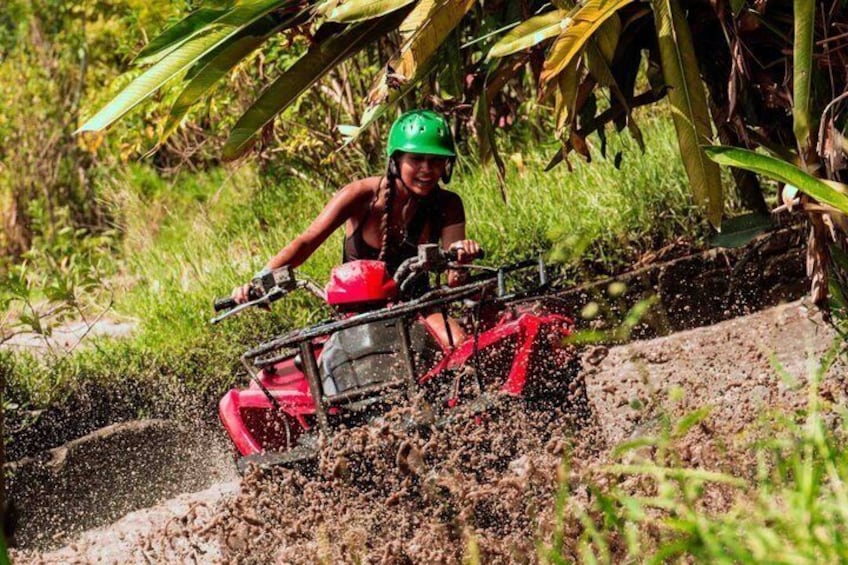 Bali ATV Ride Ubud Waterfall,RiceField,River-Kingkong Temple Cave 4